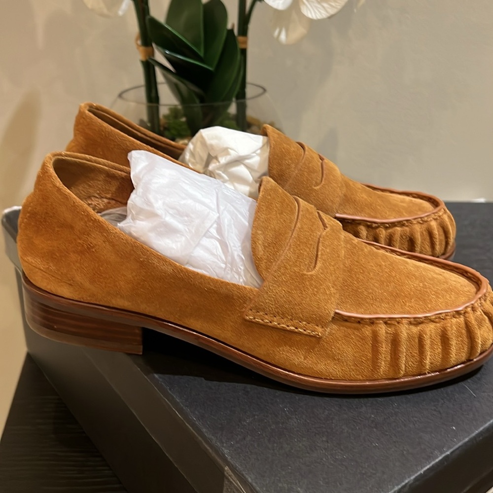 rag & bone Tobacco Suede Sid Loafers - Picture 2 of 4